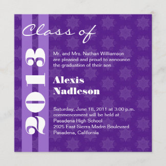 Lila Stars 2013 New Grad or Change to any Year Meddelande