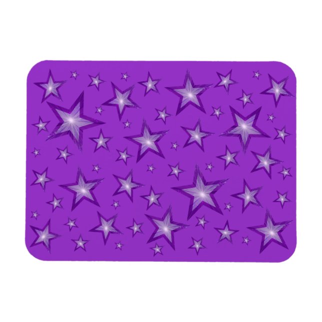 Lila Stars flexibla magnetlila Magnet (Horisontell)