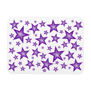 Lila Stars flexibla magnetvita Magnet