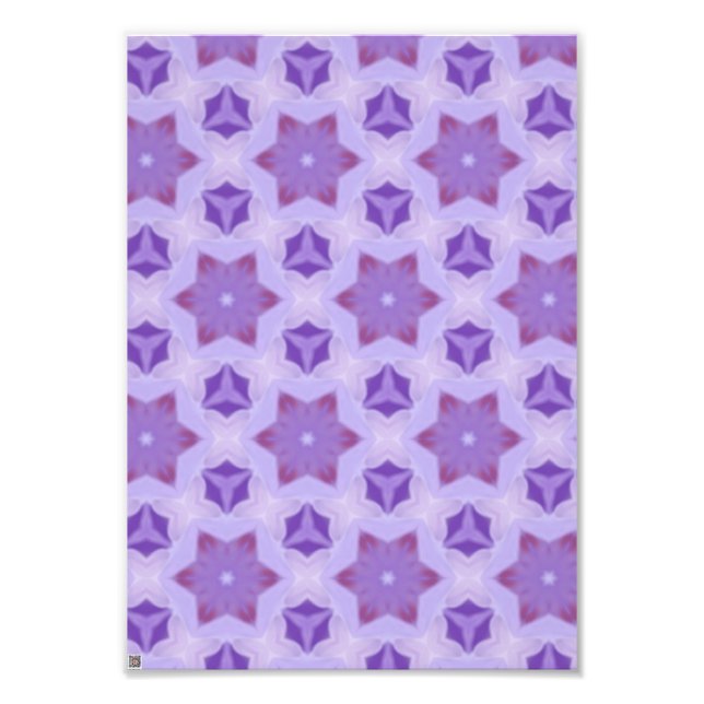 Lila Stars Fototryck (Framsidan)