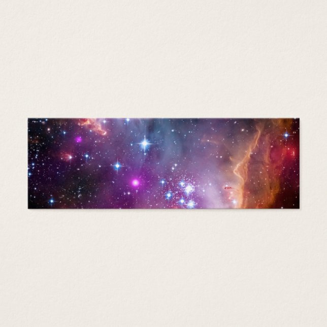 Lila Stars Galaxy Space Astronomy Litet Visitkort (Framsidan)