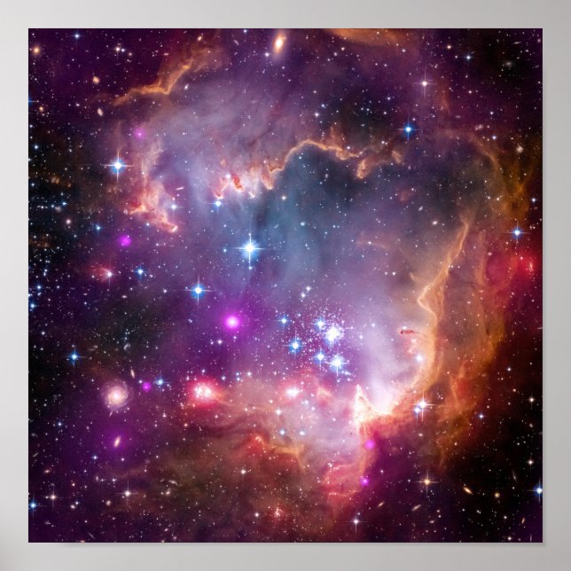Lila Stars Galaxy Space Astronomy Poster (Framsidan)