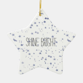 Lila Stars Julgransprydnad Keramik