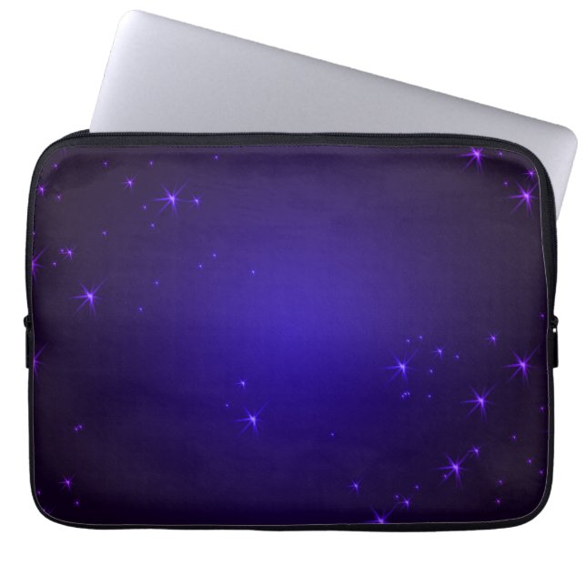 Lila Stars Laptop Fodral (Framsidan)