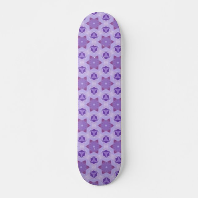 Lila Stars Old School Skateboard Bräda 18 Cm (Framsida)