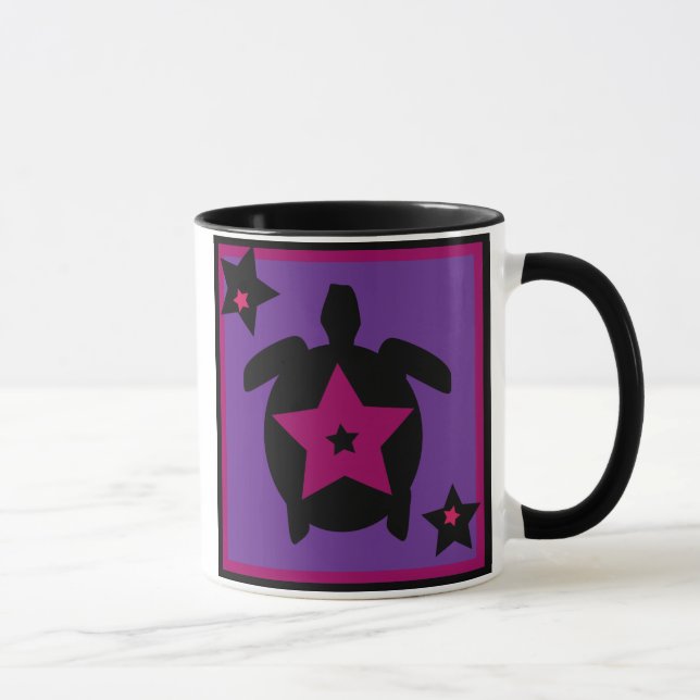 Lila Stars Turtle Mugg (Höger)