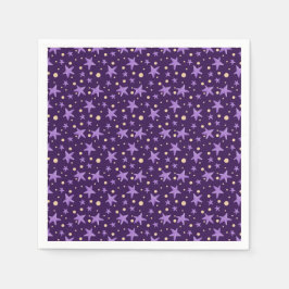 Lila Stars Violet Starry Night Baby Shower Pappersservett