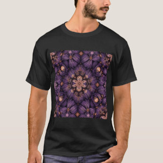 Lila Steampunk-blomma T Shirt