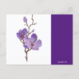 Lila Stem-vykort Vykort