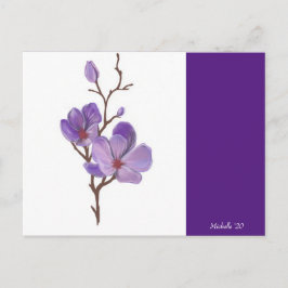 Lila Stem-vykort Vykort