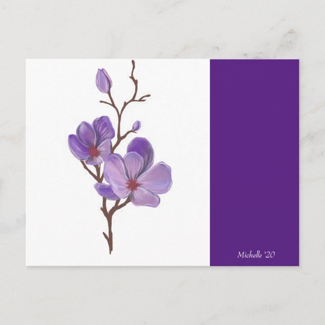 Lila Stem-vykort Vykort (Framsida)