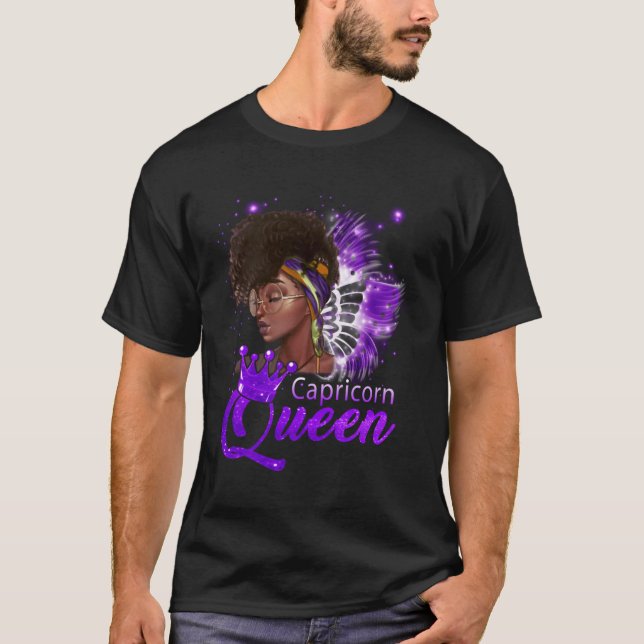 Lila Stenbockens Drottning Afroamerikansk Dec Jan T Shirt (Framsida)
