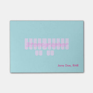 Lila Stenograf Steno Maskin Nycklar Post-it Block