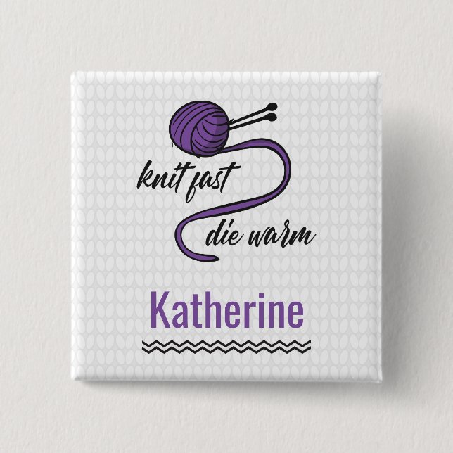 Lila Sticka Fast, Die Warm Knapp (Framsida)