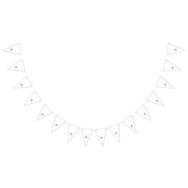 Lila, stiliserad blomster-mandala-design på en mör vimplar (Alla)