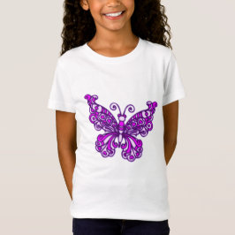 Lila, stiliserade fjärilbarn, t-shirt
