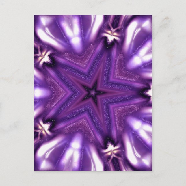 Lila stjärna vykort (Framsida)