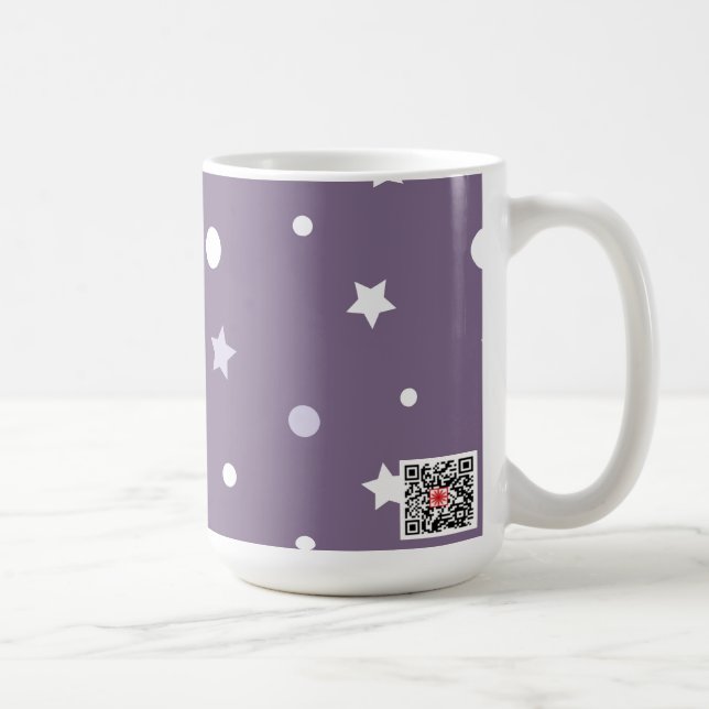 Lila stjärnor kaffemugg (Höger)