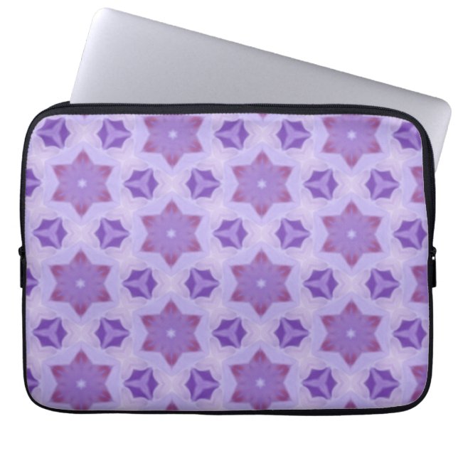 Lila stjärnor laptop fodral (Framsidan)