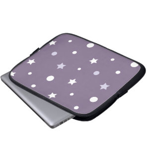 Lila stjärnor laptop fodral