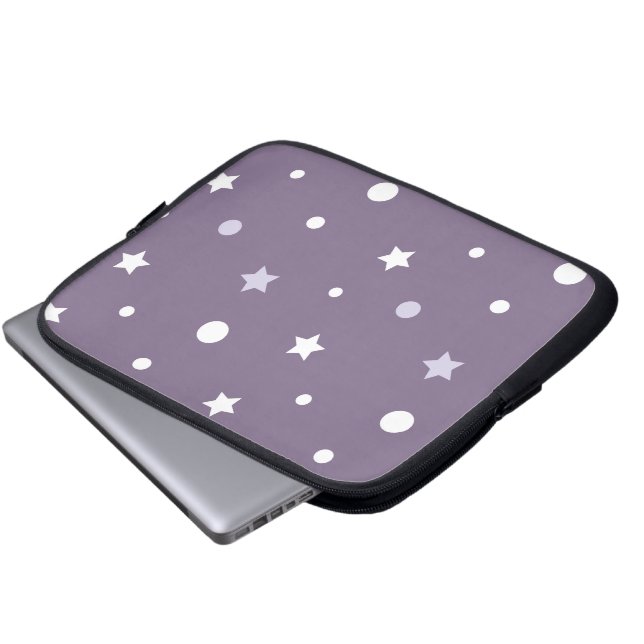 Lila stjärnor laptop fodral (Framre botten)