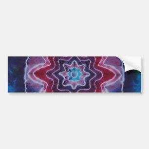 Lila stjärnor Tie Dye Sticker Bildekal