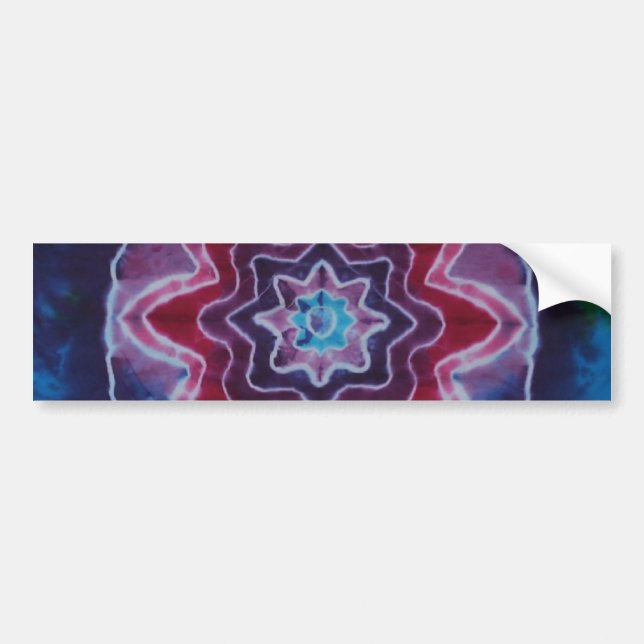 Lila stjärnor Tie Dye Sticker Bildekal (Framsidan)
