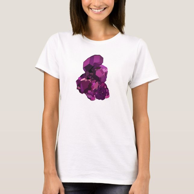Lila Stone Bella+Canvas Flowcle Top T Shirt (Framsida)