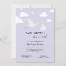 Lila Stork Baby Shower by Mail