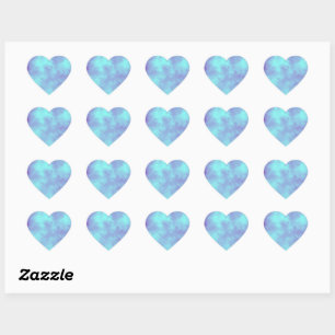 Lila Storm Heart Sticker Hjärtformat Klistermärke