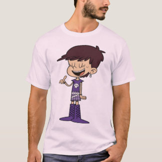 Lila stövlar rebellflicka t shirt