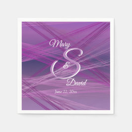 Lila Streaks Bröllop Pappersservett