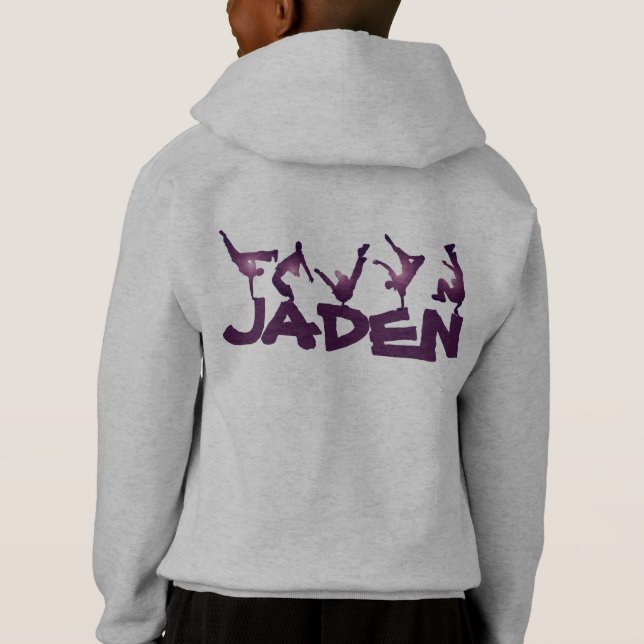 Lila Street Dancers (lägg till namn!) Hoodie T Shirt (Baksida)
