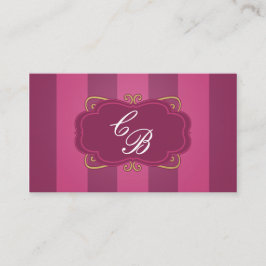 Lila Stripe & Guld Chic Boutique-Affärskortet Visitkort