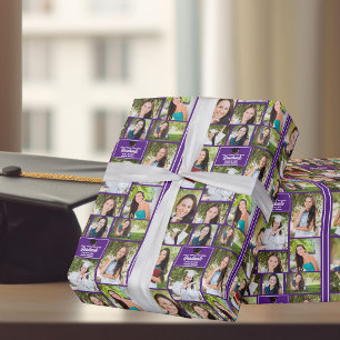 Lila Student 9 Photo Collage Modern Studenten Presentpapper