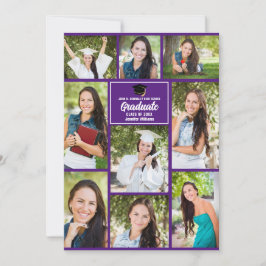 Lila Student Photo Collage Modern Studenten Meddelande