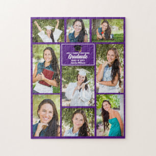 Lila Student Photo Collage Studenten Gift Pussel