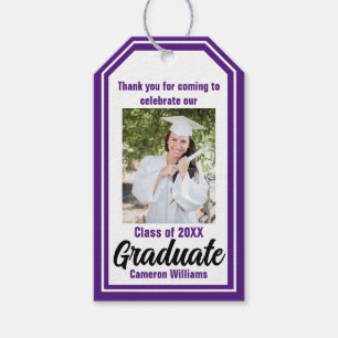 Lila Student Photo Personlig Studenten Presentetikett