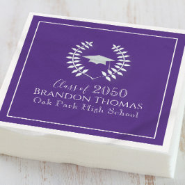 Lila Studenten Elegant Laureate Anpassningsbar Pappersservett