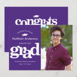 Lila studenten foto modern fet typografi meddelande