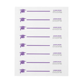 Lila Studenten med fet stil runt etikett