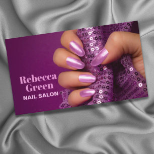 Lila Stylist Manicurist Nail Artist Nail Salon Visitkort