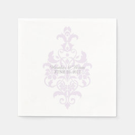 Lila Subtle Damask Papper Napkins Pappersservett