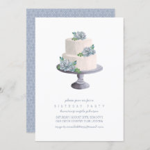 Lila Succulent Birthday Cake