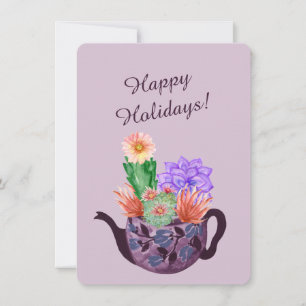 Lila Succulent Surprise Julkort