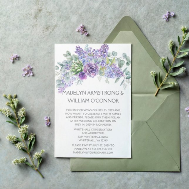 Lila Succulents, Lilacs, endast mottagning av lave Inbjudningar (Skapare uppladdad)