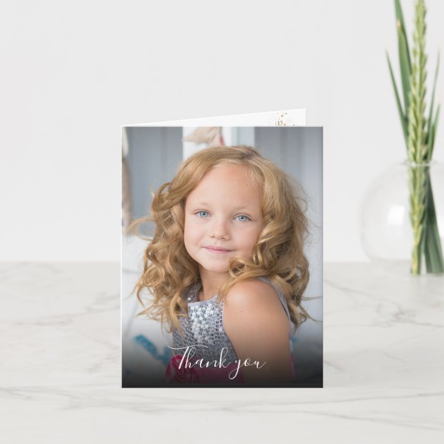 Lila succules First Communion Photo Tack Inbjudan (Framsida)