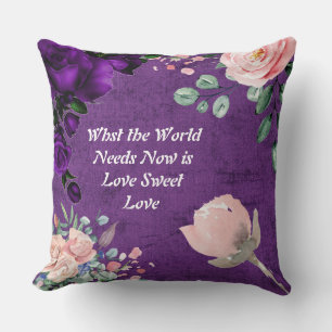 Lila Suede What Needs Now Pillow Kudde