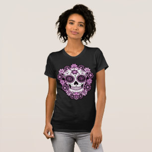 Lila Sugar Skull T Shirt