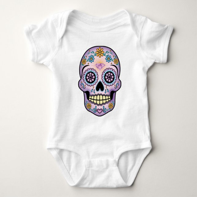 Lila Sugar Skull Tröja (Framsida)